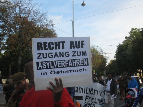 Protest somalischer Flüchtlinge in Österreich Protest somalischer Flüchtlinge in Österreich